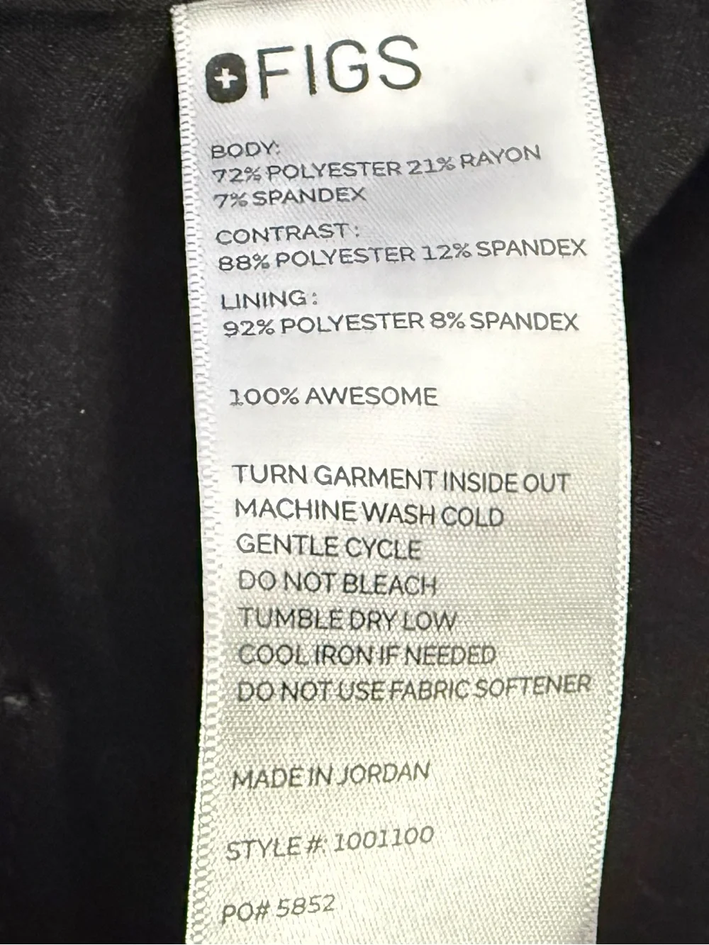 FIGS Technical Collection Black Cargo Scrub Joggers L Tall